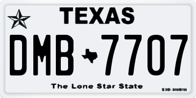 TX license plate DMB7707
