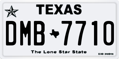 TX license plate DMB7710