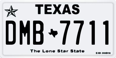 TX license plate DMB7711