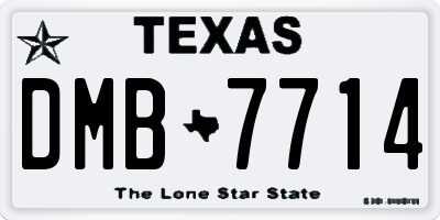 TX license plate DMB7714