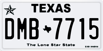 TX license plate DMB7715