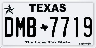 TX license plate DMB7719