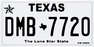 TX license plate DMB7720