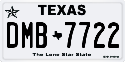 TX license plate DMB7722