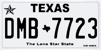TX license plate DMB7723