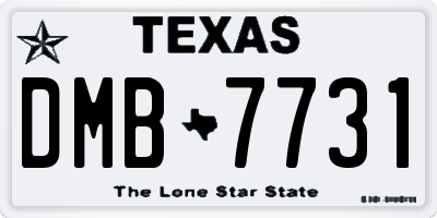 TX license plate DMB7731