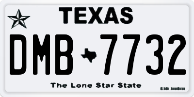 TX license plate DMB7732