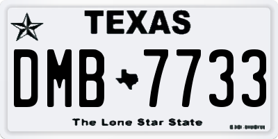 TX license plate DMB7733