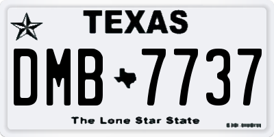 TX license plate DMB7737