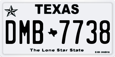 TX license plate DMB7738
