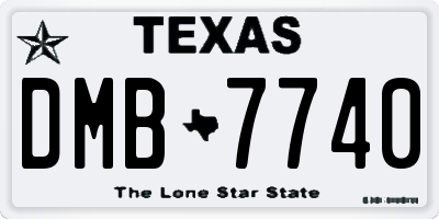 TX license plate DMB7740