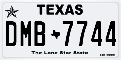 TX license plate DMB7744