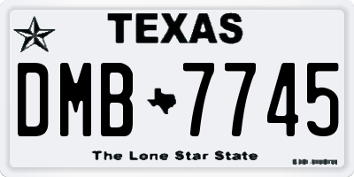 TX license plate DMB7745