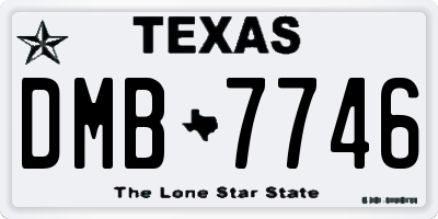 TX license plate DMB7746