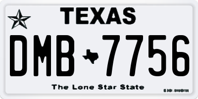 TX license plate DMB7756