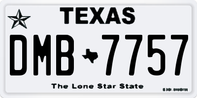 TX license plate DMB7757