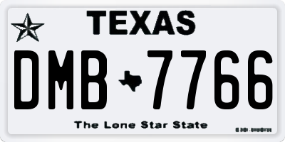 TX license plate DMB7766