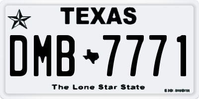 TX license plate DMB7771