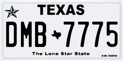 TX license plate DMB7775