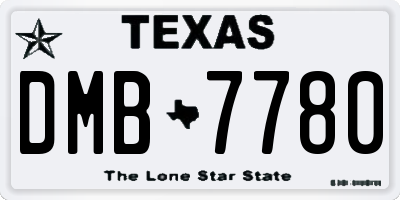 TX license plate DMB7780