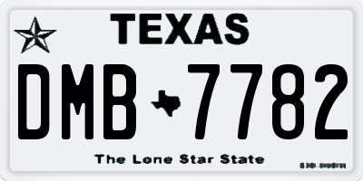 TX license plate DMB7782