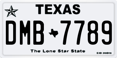 TX license plate DMB7789