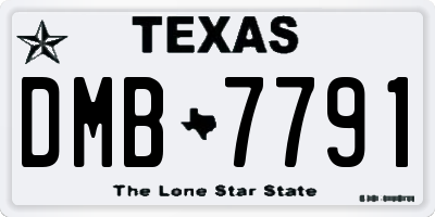TX license plate DMB7791
