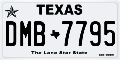 TX license plate DMB7795