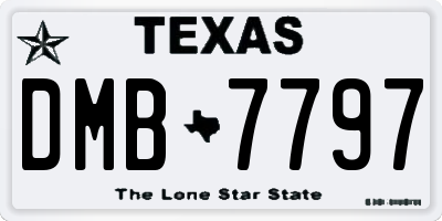 TX license plate DMB7797