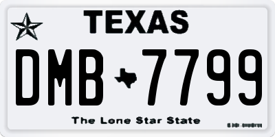 TX license plate DMB7799