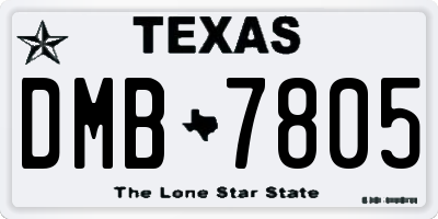 TX license plate DMB7805