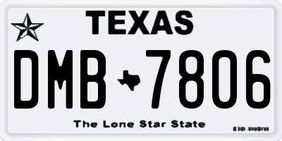 TX license plate DMB7806