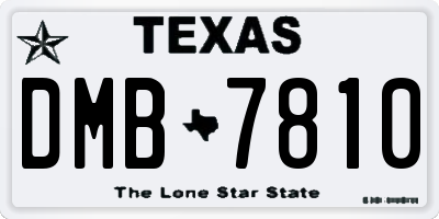 TX license plate DMB7810