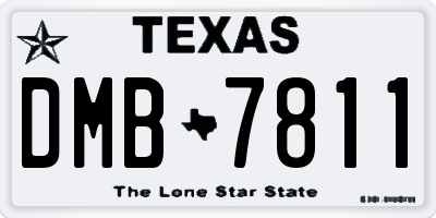 TX license plate DMB7811