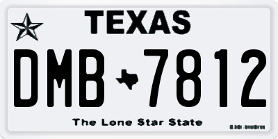 TX license plate DMB7812