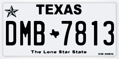 TX license plate DMB7813