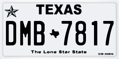 TX license plate DMB7817