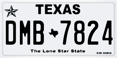 TX license plate DMB7824