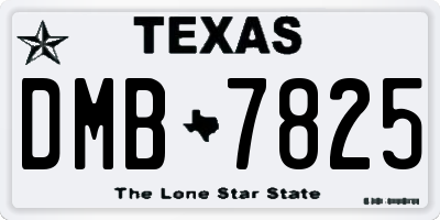 TX license plate DMB7825