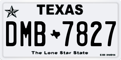 TX license plate DMB7827