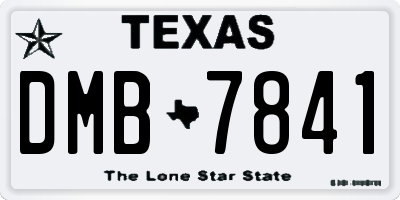 TX license plate DMB7841