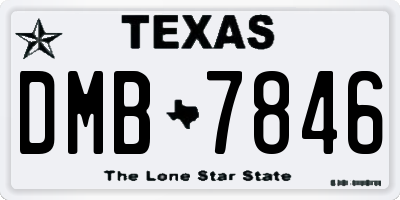 TX license plate DMB7846
