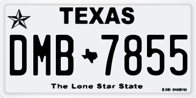 TX license plate DMB7855