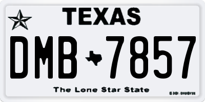 TX license plate DMB7857