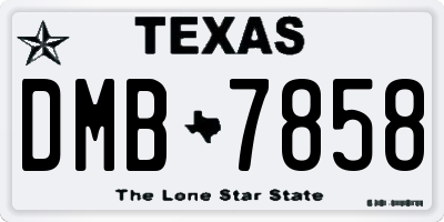 TX license plate DMB7858