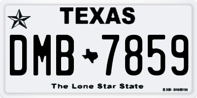TX license plate DMB7859