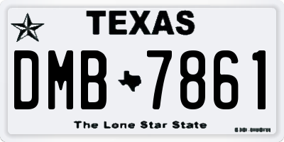 TX license plate DMB7861