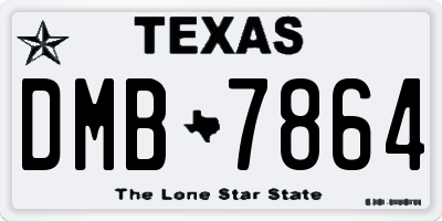 TX license plate DMB7864