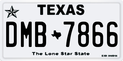 TX license plate DMB7866