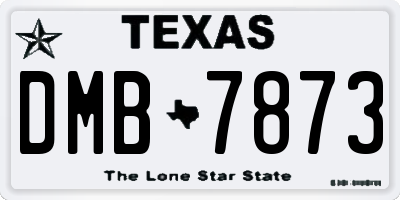 TX license plate DMB7873